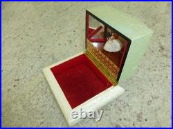 Vintage Swiss Reuge Couple Dancing Ballerina Musical Jewelry Box Automaton