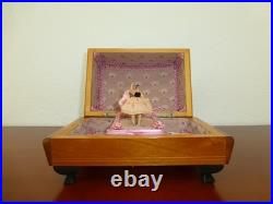 Vintage Swiss Reuge Dancing Ballerina Music Box Automaton Storage Case