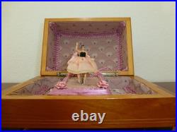 Vintage Swiss Reuge Dancing Ballerina Music Box Automaton Storage Case