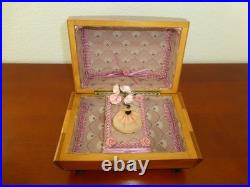 Vintage Swiss Reuge Dancing Ballerina Music Box Automaton Storage Case