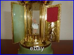 Vintage Swiss Reuge Dancing Ballerina Music Box Carousel Items Holder
