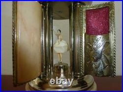 Vintage Swiss Reuge Dancing Ballerina Music Box Carousel Items Holder