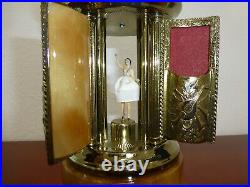 Vintage Swiss Reuge Dancing Ballerina Music Box Carousel Items Holder