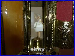 Vintage Swiss Reuge Dancing Ballerina Music Box Carousel Items Holder