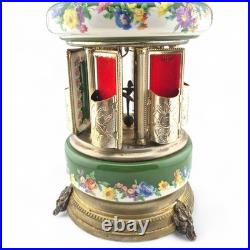 Vintage Swiss Reuge Dancing Ballerina Music Carousel Lipstick Cigarette Holder