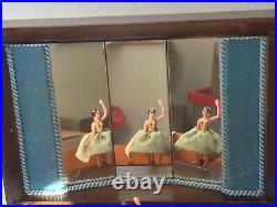 Vintage Swiss Reuge Dancing Ballerina Musical Jewelry Box