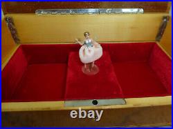 Vintage Swiss Reuge Dancing Ballerina Musical Jewelry Box Automaton