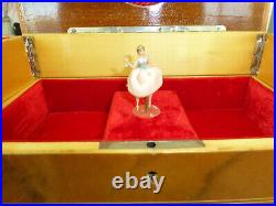 Vintage Swiss Reuge Dancing Ballerina Musical Jewelry Box Automaton