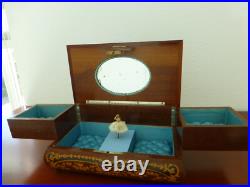 Vintage Swiss Reuge Dancing Ballerina Musical Jewelry Box Automaton Vintage Swiss Reuge Dancing Ballerina Musical Jewelry Box Automaton