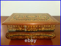 Vintage Swiss Reuge Dancing Ballerina Musical Jewelry Box Automaton Vintage Swiss Reuge Dancing Ballerina Musical Jewelry Box Automaton