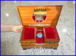 Vintage Swiss Reuge Dancing Ballerina Musical Jewelry Box Automaton (See Video)