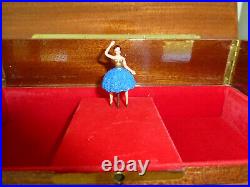 Vintage Swiss Reuge Dancing Ballerina Musical Jewelry Box Automaton (See Video)