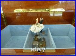 Vintage Swiss Reuge Dancing Ballerina Musical Jewelry Box Automaton (See Video)