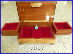 Vintage Swiss Reuge Dancing Ballerina Musical Jewelry Box Automaton (See Video)