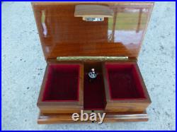 Vintage Swiss Reuge Dancing Ballerina Musical Jewelry Box Automaton (See Video)