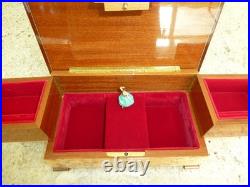 Vintage Swiss Reuge Dancing Ballerina Musical Jewelry Box Automaton (See Video)
