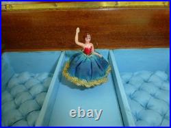 Vintage Swiss Reuge Dancing Ballerina Musical Jewelry Box Automaton (See Video)