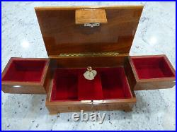 Vintage Swiss Reuge Dancing Ballerina Musical Jewelry Box Automaton (See Video)