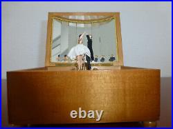 Vintage Swiss Reuge Dancing Ballerina Musical Jewelry Box Automaton (See Video)