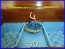 Vintage Swiss Reuge Dancing Ballerina Musical Jewelry Box Automaton (See Video)