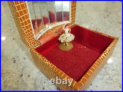 Vintage Swiss Reuge Dancing Ballerina Musical Jewelry Box Automaton (See Video)