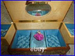 Vintage Swiss Reuge Dancing Ballerina Musical Jewelry Box Automaton (See Video)
