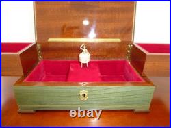 Vintage Swiss Reuge Dancing Ballerina Musical Jewelry Box Automaton (See Video)