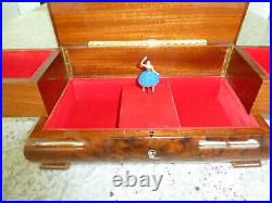 Vintage Swiss Reuge Dancing Ballerina Musical Jewelry Box Automaton (See Video)