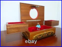 Vintage Swiss Reuge Dancing Ballerina Musical Jewelry Box Automaton (See Video)