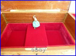 Vintage Swiss Reuge Dancing Ballerina Musical Jewelry Box Automaton (See Video)