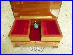 Vintage Swiss Reuge Dancing Ballerina Musical Jewelry Box Automaton (See Video)