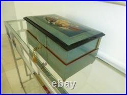 Vintage Swiss Reuge Dancing Ballerina Musical Jewelry Box Automaton (See Video)