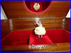Vintage Swiss Reuge Dancing Ballerina Musical Jewelry Box Automaton (See Video)