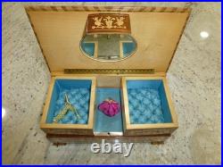 Vintage Swiss Reuge Dancing Ballerina Musical Jewelry Box Automaton (See Video)