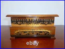 Vintage Swiss Reuge Dancing Ballerina Musical Jewelry Box Automaton (See Video)