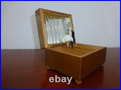 Vintage Swiss Reuge Dancing Ballerina Musical Jewelry Box Automaton (See Video)