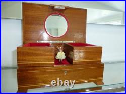 Vintage Swiss Reuge Dancing Ballerina Musical Jewelry Box Automaton (See Video)