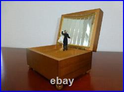 Vintage Swiss Reuge Dancing Ballerina Musical Jewelry Box Automaton (See Video)