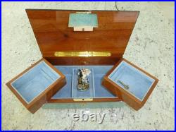 Vintage Swiss Reuge Dancing Ballerina Musical Jewelry Box Automaton (See Video)