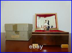 Vintage Swiss Reuge Dancing Ballerina Musical Jewelry Box Automaton (See Video)