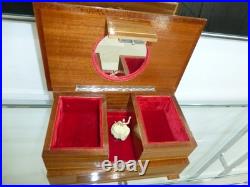 Vintage Swiss Reuge Dancing Ballerina Musical Jewelry Box Automaton (See Video)