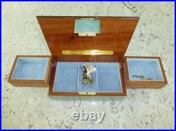 Vintage Swiss Reuge Dancing Ballerina Musical Jewelry Box Automaton (See Video)