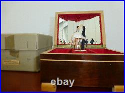 Vintage Swiss Reuge Dancing Ballerina Musical Jewelry Box Automaton (See Video)