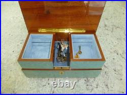 Vintage Swiss Reuge Dancing Ballerina Musical Jewelry Box Automaton (See Video)