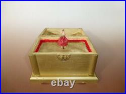 Vintage Swiss Reuge Dancing Ballerina Wooden House Music Box Plays 2 Songs Rare