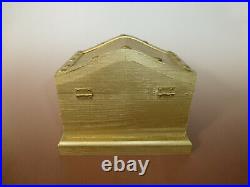 Vintage Swiss Reuge Dancing Ballerina Wooden House Music Box Plays 2 Songs Rare