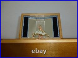 Vintage Swiss Reuge Dancing Ballerina Wooden Storage Box Music Box