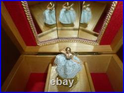 Vintage Swiss Reuge Dancing Ballerina Wooden Storage Box Music Box