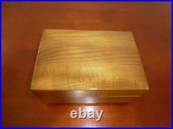 Vintage Swiss Reuge Dancing Ballerina Wooden Storage Box Music Box