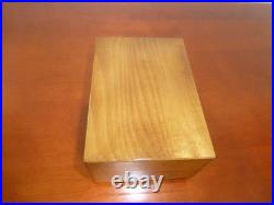 Vintage Swiss Reuge Dancing Ballerina Wooden Storage Box Music Box